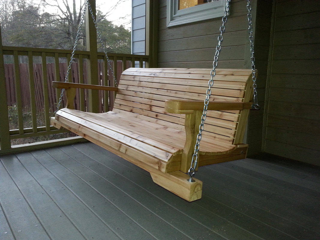 5' Cedar swing hung with chains
