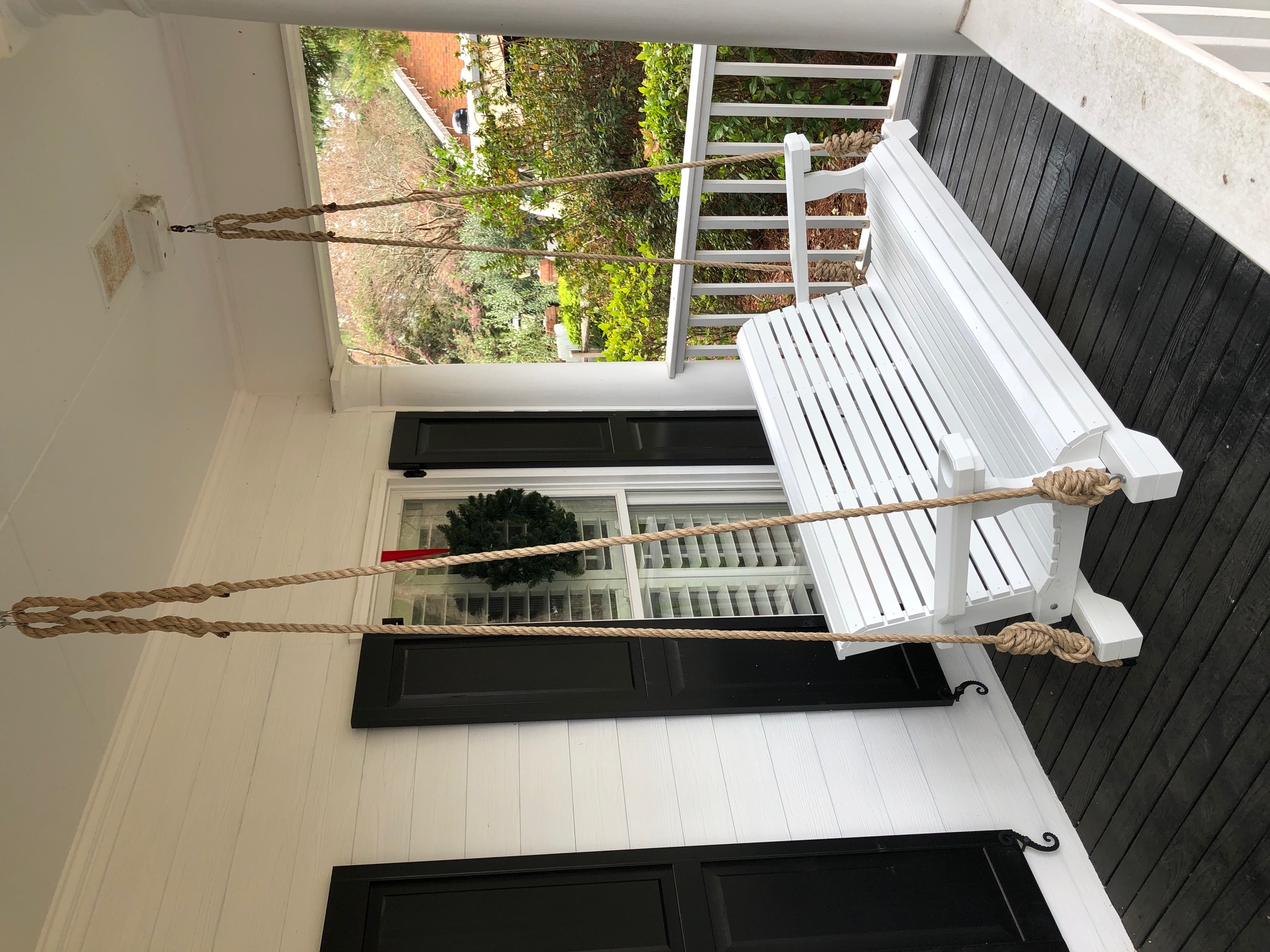 White Porch Swing